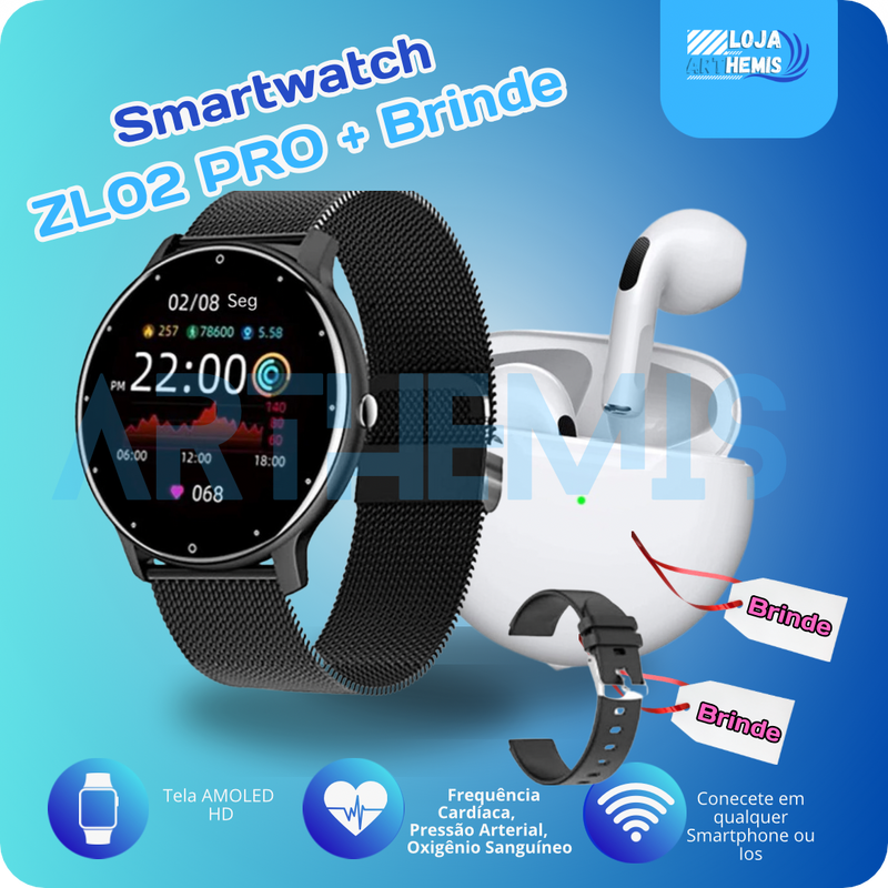 Smartwatch ZL02 PRO + BRINDE