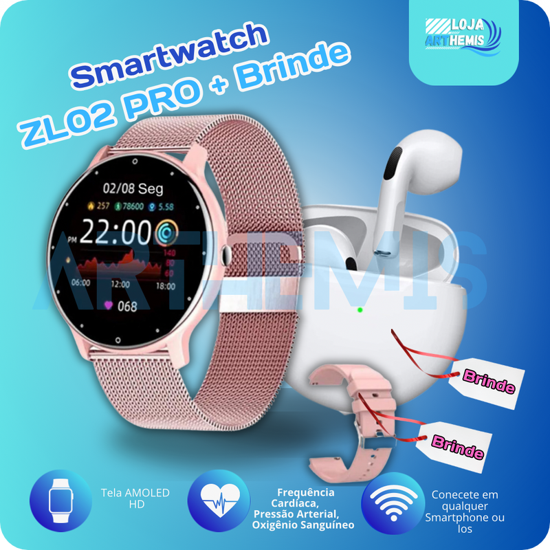 Smartwatch ZL02 PRO + BRINDE