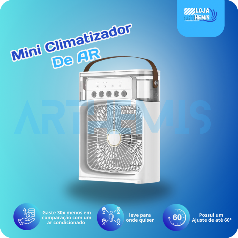 Mini Climatizador De Ar c/ Reservatório de Água e Gelo