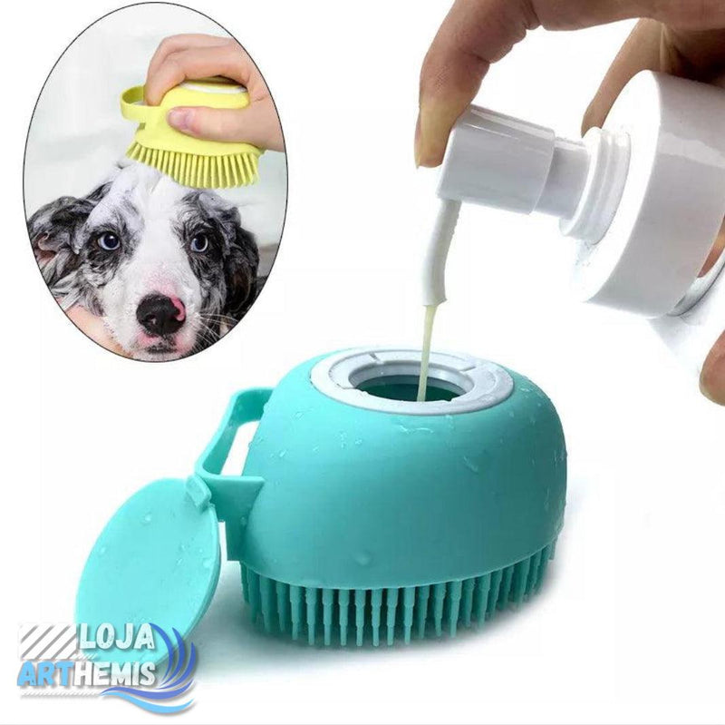 Escova de Banho Massageadora Para Pets - LOJA ARTHEMIS